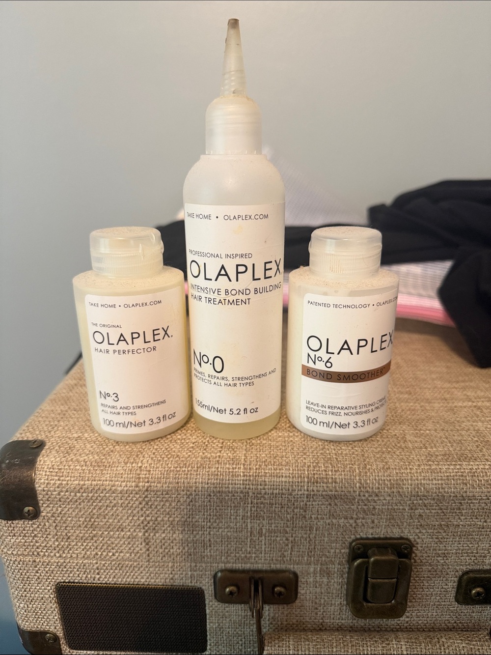 OLAPLEX No.0, No.3 & No.6 Trio - White and Black Text Packaging